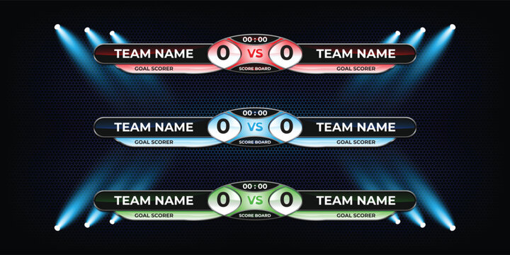 Team nave esports overlay designs blue white and green variations