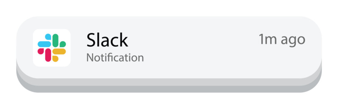 Slack Notification Interface on Mobile Screen, Editorial Use Only