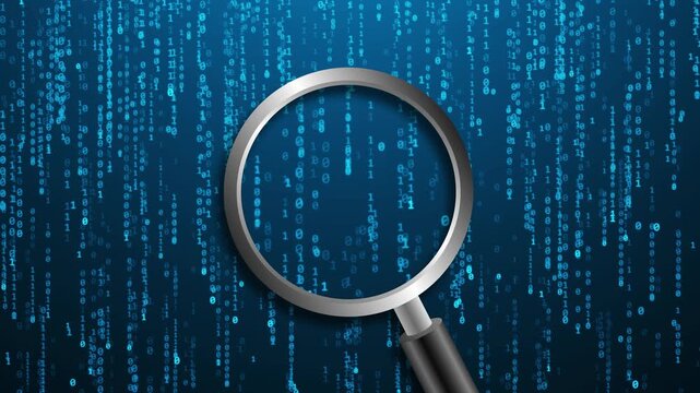 Matrix background loop - magnifying glass