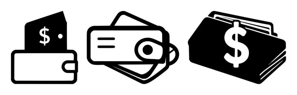 Savings account passbook icon set with solid black design on white background featuring finance, banking, accounting with simple and minimalist