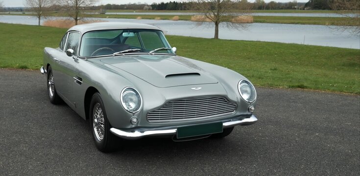 1964 Aston Martin DB5, Retro, Legend English sports car.