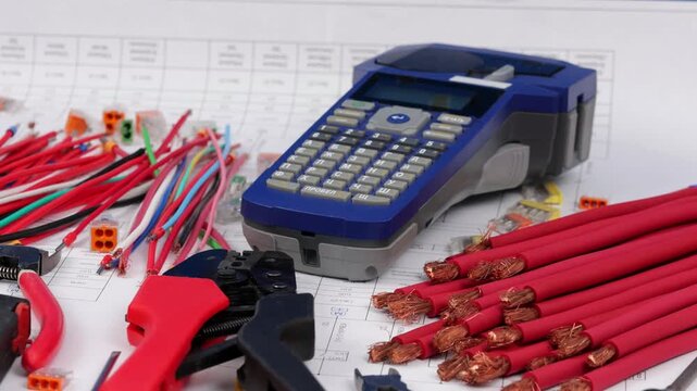 Thermal printing printer. It is used for marking in the electrical control panel. 