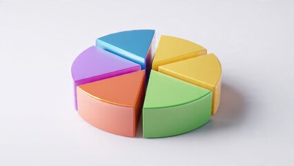 Fototapeta premium Colorful Pie Chart Representation