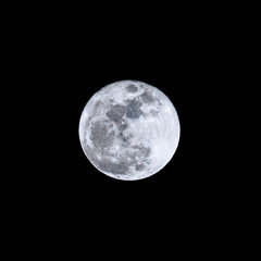 Fototapeta premium full moon on black background