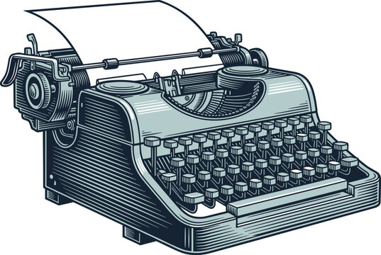 A vintage typewriter with a sheet of paper inserted for writing