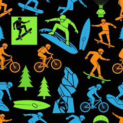 Obraz premium Dynamic Action Sports Montage Featuring Diverse Extreme Activities.