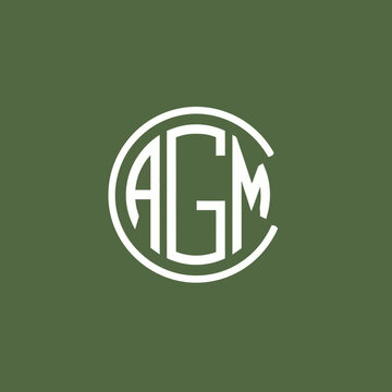 Monogram Logo Design Featuring Intertwined Letters A G M.
