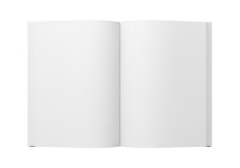 Naklejka premium Open blank journal with two visible pages ready for writing or sketching