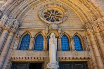 Fototapeta premium Notre Dame de Luxembourg Cathedral is a Roman Catholic cathedral. Cathedral was built between 1613 and 1621 by the Jesuits. Luxembourg City. Grand Duchy of Luxembourg.