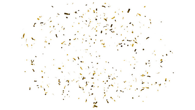 Exploding Gold Confetti Burst Celebration Element