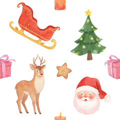 Fototapeta premium Christmas Winter Pattern