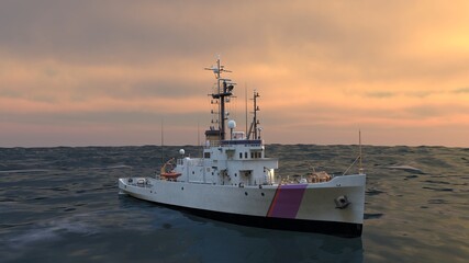 艦艇　3DCGレンダリング © tsuneomp