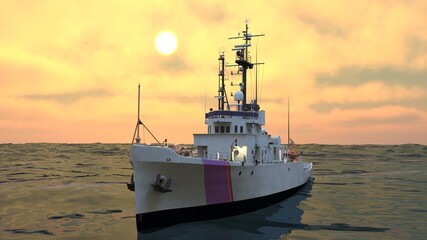 艦艇　3DCGレンダリング © tsuneomp