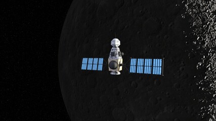 人工衛星と地球　3DCGレンダリング © tsuneomp