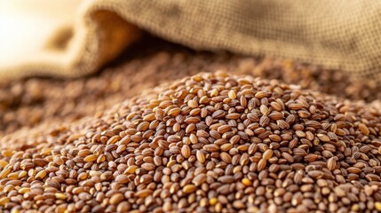 Obraz premium Gigapixel Standard V2 6x Grain Pile Burlap Background