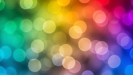 Obraz premium Abstract Symphony of Colors: Captivating bokeh of light creates a mesmerizing dance of colors, from warm to cool hues, evoking a sense of wonder and visual harmony.