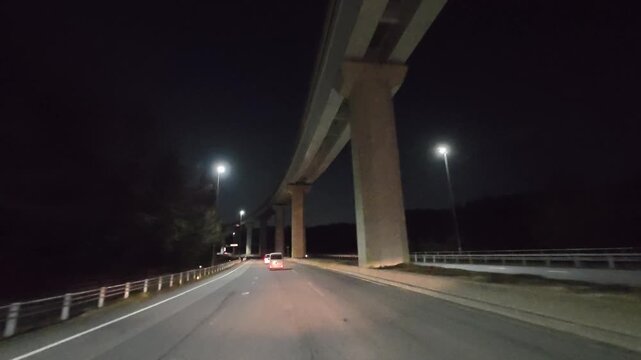 名古屋瀬戸道路 ドライブ　夜間走行