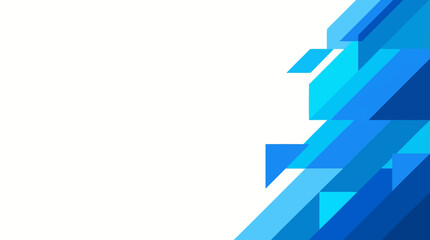 Fototapeta premium Abstract Blue Geometric Shapes with Angular Mosaic and Gradient Design.