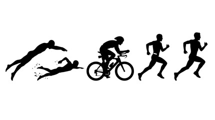 Obraz premium Evolutionary progression from primates to cyclist and runners.