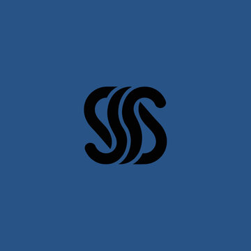 Abstract Intertwined SSS Logo Symbol.