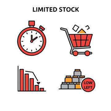 Limited Stock Icons for Sales and Marketing.