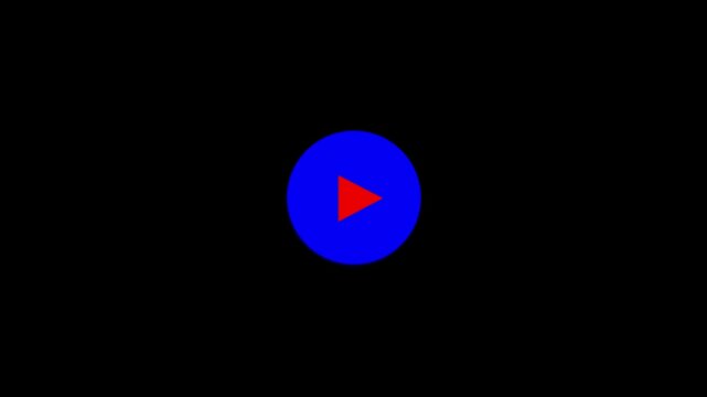 play icon, video play icon for website and mobile design animation on black background. glowing play button animation. Press to play 4k video...
