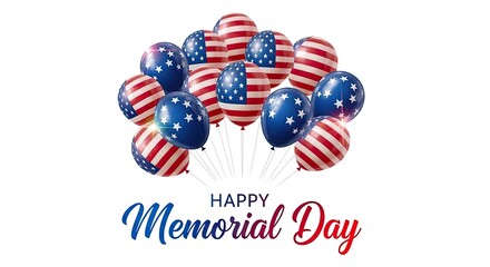 Fototapeta premium American balloons for memorial day celebration