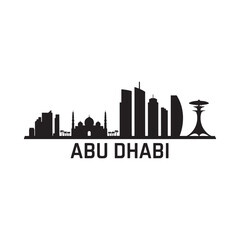 A striking black silhouette of abu dhabi s iconic skyline © ABDULLA