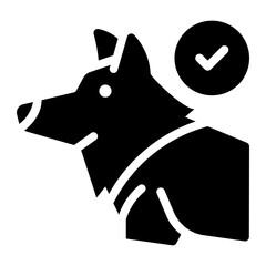 Fototapeta premium dog glyph icon