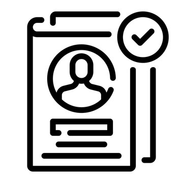 criminal record line icon