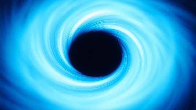 Abstract Cosmic Singularity with Swirling Blue Energy Vortex in Deep Space