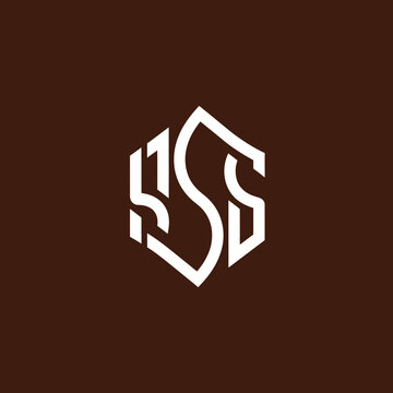 Geometric Monogram Logo Design Featuring Intertwined Letters SSS.