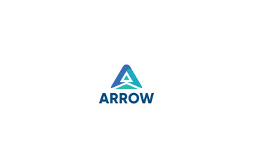 Fototapeta premium Letter A modern arrow speed technology logo
