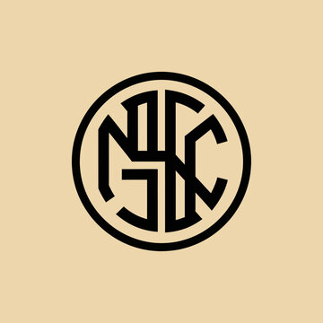 Monogram Logo Design Featuring Interlocking Letters NSC.