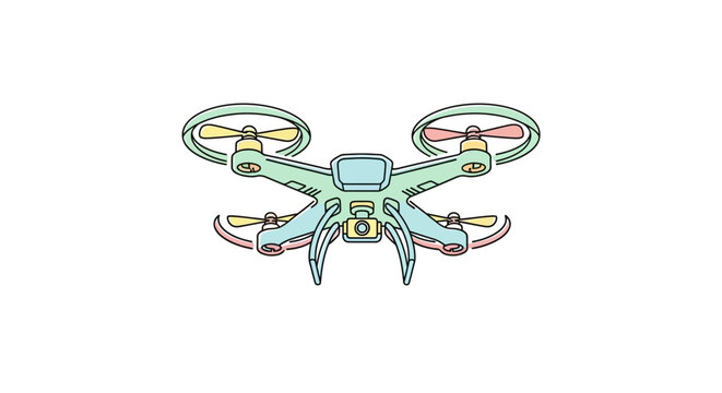 Drone Aerial Vehicle Quadcopter Robot.