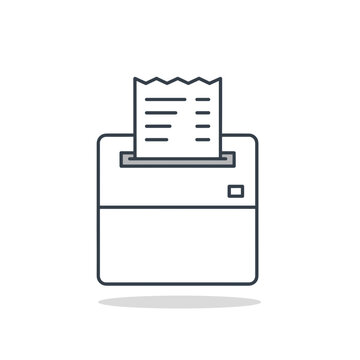 Simple line art office printer icon.