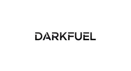 Fototapeta premium Darkfuel Logo Design Minimalist Modern Typography.