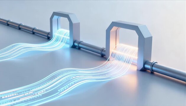 abstract pipeline password hashing storage luminous data streams perfect for world password day
