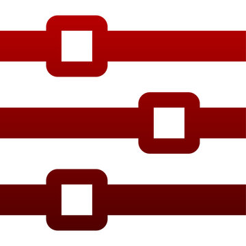 Red equalizer icon for audio level sound control and music settings