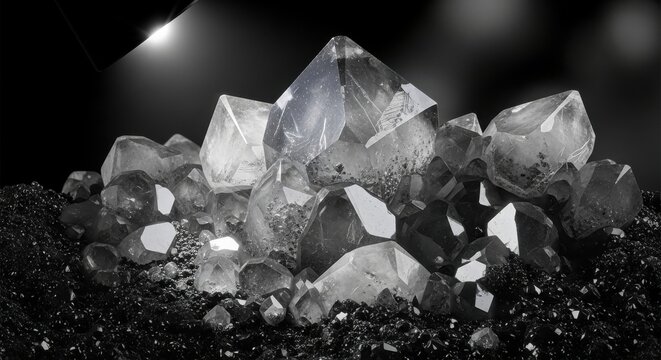Detailed View of Sharp Crystalline Structures Within Lunar Rock Formation