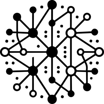 Constellation network node connection data structure complex pictogram