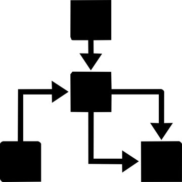 Block diagram algorithm structure process flowchart pictogram
