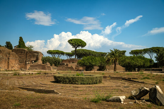 Archaeological Landscape of the Domus Flavia on Palatine Hill in Rome, Italy