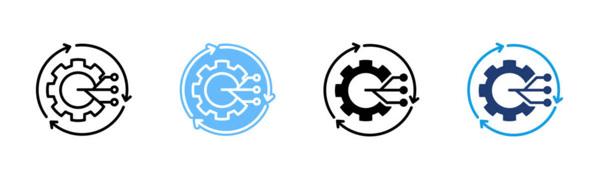 Continuity Strategy icon set multiple style collection