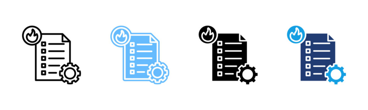 Disaster Recovery icon set multiple style collection