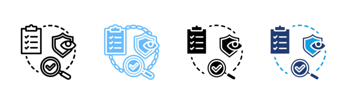 Dmaic Process icon set multiple style collection
