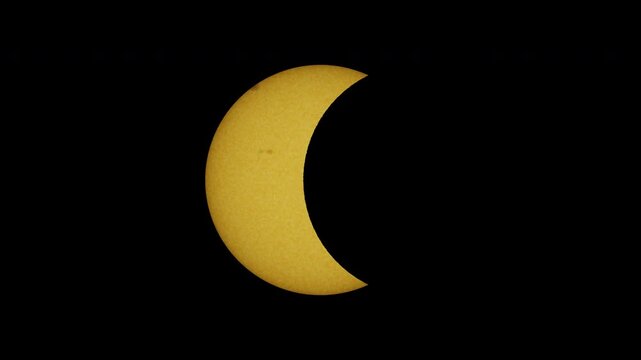 Solar Eclipse Simulated in 4K Resolution Featuring Diamond Ring Effect Bailys Beads Umbra Penumbra Sunspots and Solar Corona on a Highly Detailed Golden Sun for Space VFX Cinematic Artworks Animations