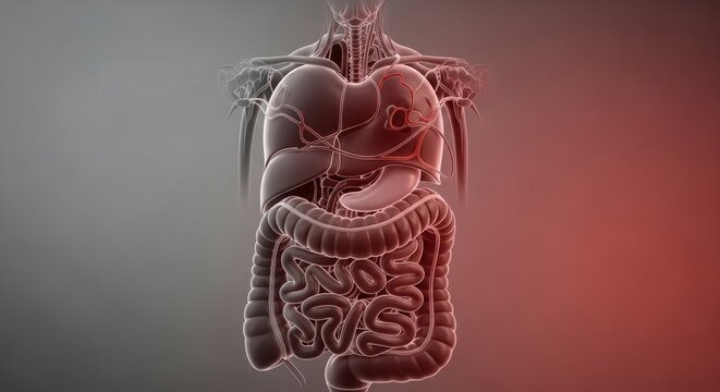 Human Internal Organs Anatomy Illustration.