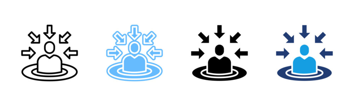 Customer Centricity icon set multiple style collection
