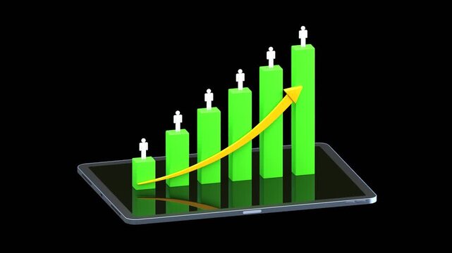 3D Growing Graph | Alpha Channel